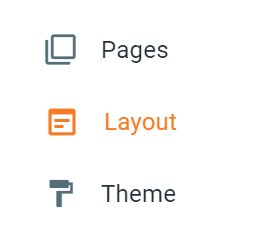 Screenshot showing selected Layout menu item on Blogger platform.